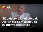 "Esquerda não deveria comemorar prisão de Bolsonaro", diz José Socrates, ex-premiê português