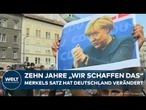 DEUTSCHLAND: "Wir schaffen das" Vor zehn Jahren sagte Angela Merkel diesen Satz zur Flüchtlingskrise