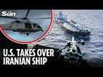 US forces board sanctioned Iranian oil tanker - and take control