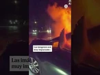 Un policía saca 'in extremis' a una mujer atrapada en su coche incendiado en Phoenix, Estados Unidos