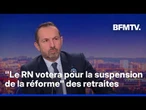 Retraites, gouvernement: entretien avec Sébastien Chenu, vice-président du RN