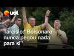 Tarcísio defende Bolsonaro em ato na Paulista: 'Nunca pegou algo para si'