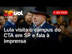 Lula ao vivo em SP: presidente discursa no campus do CTA, em São José dos Campos; assista