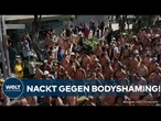 SPLITTERFASERNACKT AUF DER STRASSE: Hunderte protestieren in Mexiko-Stadt nackt gegen Bodyshaming!
