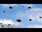 Parachutists leap from WWII-era planes over Normandy to help mark D-Day's 80th anniversary