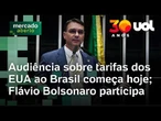 Flávio Bolsonaro discursa nos EUA sobre tarifaço