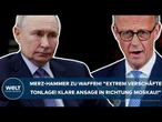 UKRAINE-KRIEG: "Was schon auffällt!" Merz wundersame Waffen-Wende! Das hat man so nicht erwartet!