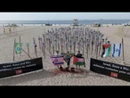 Ato em Copacabana lembra crianças vítimas da violência em Gaza, Israel e Brasil | AFP
