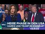 US-WAHLKAMPF: Heiße Phase! Donald Trump und Kamala Harris haben letzte Auftritte vor Präsidentenwahl