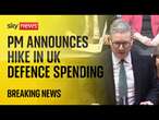 UK defence spending to rise to 2.5% of GDP by 2027, funded by cut to foreign aid