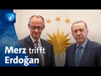 Amtsantritt in der Türkei: Merz diskutiert mit Erdoğan über Nahost