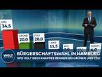 WAHL IN HAMBURG: Erste Prognose! SPD holt Sieg! Showdown zwischen Grünen und CDU - AfD abgeschlagen