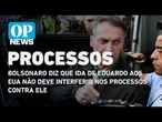 Bolsonaro diz que ida de Eduardo aos EUA não deve interferir nos processos contra ele | O POVO NEWS