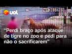 Atleta teve braço amputado após ataque de tigre em zoo aos 10 anos: 'Pedi para não sacrificarem'