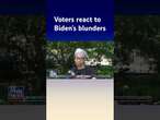 Americans react to Biden's gaffes: 'They forgot to turn him on' #shorts