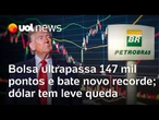 Bolsa bate novo recorde e dólar fecha com leve queda com expectativas do mercado pela reunião do Fed