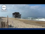 North Carolina under state of emergency, beaches ban swimming in Northeast