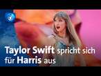 US-Wahlkampf: Taylor Swift spricht sich für Kamala Harris aus