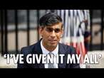 I'm sorry, says sombre Rishi Sunak in farewell speech to angry nation after Labour landslide