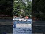 Moment teen stops runaway boat speeding in circles