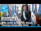 À la veille du G20 au Brésil, Macron va rencontrer le président argentin Milei • FRANCE 24