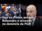 Julgamento Bolsonaro: Veja os crimes que o ex-presidente é acusado pela denúncia da PGR; vídeo