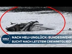 GRIMMEN: Bundeswehr sucht nach Hubschrauber-Crash noch nach letztem Crewmitglied