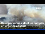 Les images des feux dans les Pyrénées-Orientales et dans le Gard