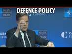 LIVE: NATO boss Mark Rutte gives speech on defence policy