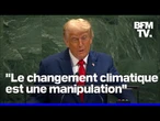 Durant son discours à l'ONU, Donald Trump qualifie le changement climatique "comme une manipulation"