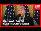 Negotiations towards a deal with Iran are ‘constructive’ says Trump | BBC News