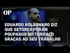 Eduardo Bolsonaro afirma que agronegócio e outros setores foram poupados no tarifaço graças a ele