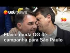 Flávio Bolsonaro muda QG de campanha para SP com expectativa de agendas com Tarcísio