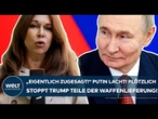 UKRAINE-KRIEG: Putin lacht! "Eigentlich zugesagt!" Plötzlich stoppt Trump Teile der Waffenlieferung!
