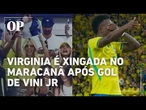 Virginia é xingada no Maracanã após gol de Vini Jr e vídeo viraliza