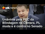 PL muda postura e vota contra PEC da Blindagem no Senado, após ter sido unânime na Câmara