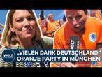 EM 2024: Achtelfinal-Party - Oranje Fans beim Fanmarsch in München vor Achtelfinale gegen Rumänien