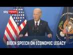 US President Joe Biden delivers speech on economic legacy - Watch live