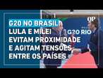 Lula e Milei evitam abraços e trocam cumprimentos frios no G20; tensão entre os países preocupa