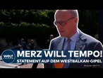 MONTENEGRO: Erweiterung der EU? Friedrich Merz gibt ein Statement auf dem Westbalkan-Gipfel