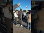 Carro coberto de gelo chama atenção na Serra do Rio do Rastro (SC)