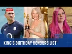 King's Birthday Honours: Stars, sporting heroes and public servants recognised