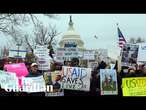 Thousands rally outside US Capitol against Trump's closure of USAid