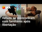 Reféns se reencontram com familiares após acordo de cessar-fogo entre Israel e Hamas; veja vídeo