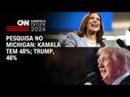 Pesquisa no Michigan: Kamala tem 48%; Trump, 46% | CNN 360º