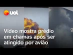 Avião cai na Índia: vídeo mostra prédio que foi atingido por aeronave em chamas; veja vídeo