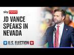 Watch live: Republican VP nominee JD Vance holds US election campaign rally in Nevada