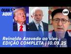 Reinaldo Azevedo ao vivo: briga interna no PT; Alckmin x Trump; PGR mira corrupção e PCC l OLHA AQUI