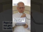 Pope Leo says we 'must not get used to war' as he calls for peace