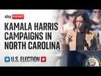 Vice President Kamala Harris holds campaign rally in North Carolina - Watch live